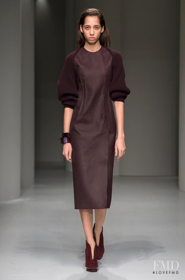 Yasmin Wijnaldum featured in  the Salvatore Ferragamo fashion show for Autumn/Winter 2017
