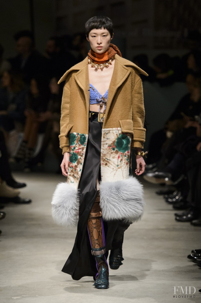 Chu Wong featured in  the Prada fashion show for Autumn/Winter 2017