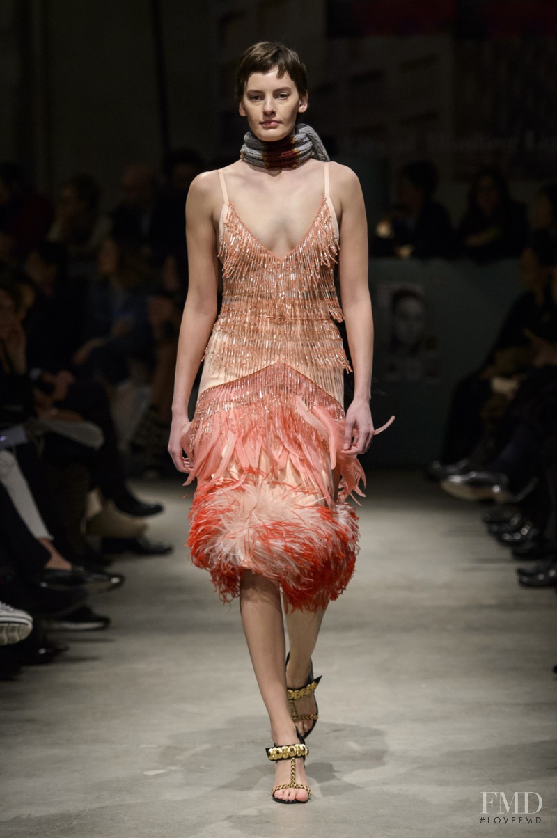 Amanda Murphy featured in  the Prada fashion show for Autumn/Winter 2017