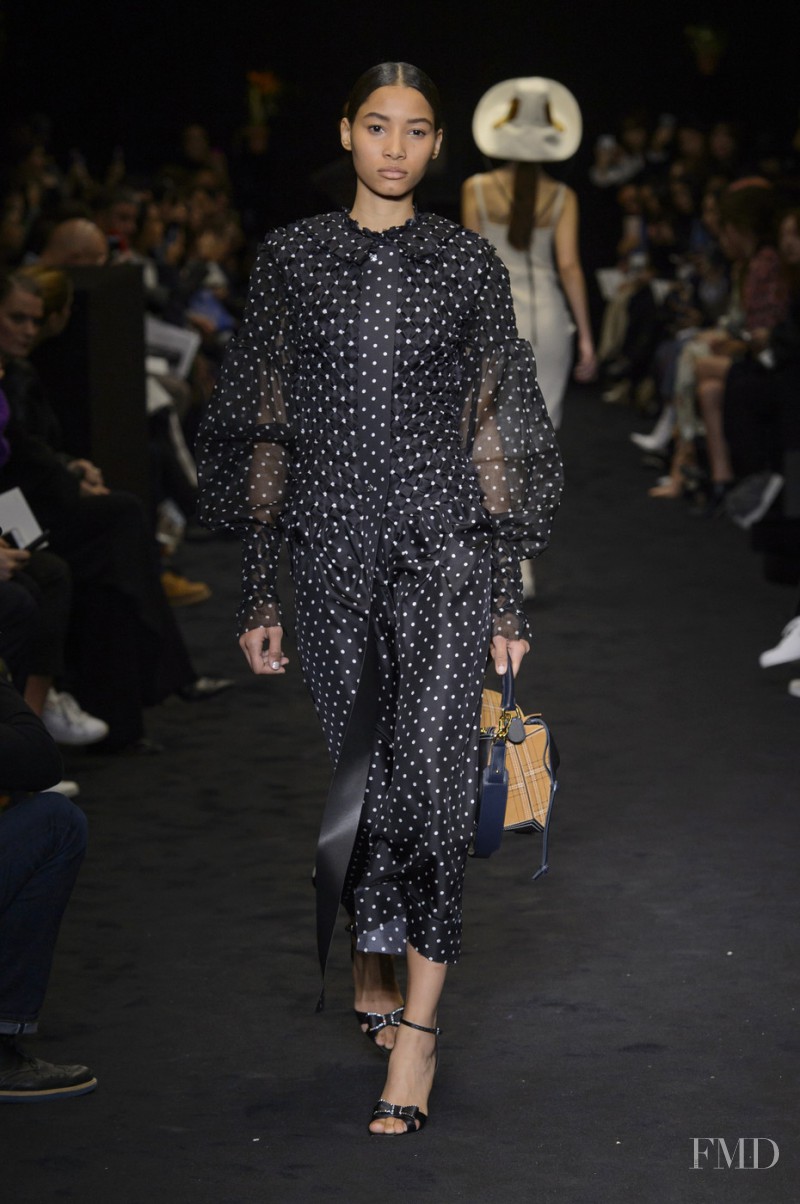 Lineisy Montero featured in  the Loewe fashion show for Autumn/Winter 2017