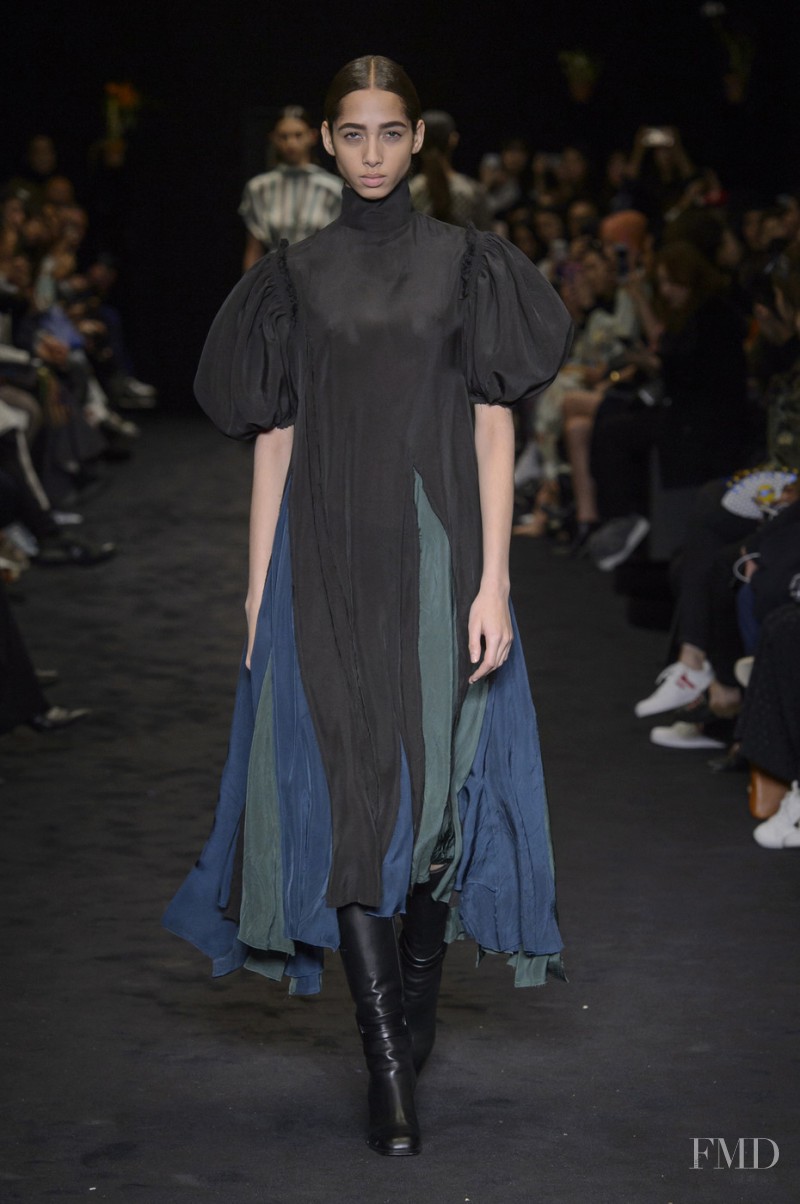Yasmin Wijnaldum featured in  the Loewe fashion show for Autumn/Winter 2017