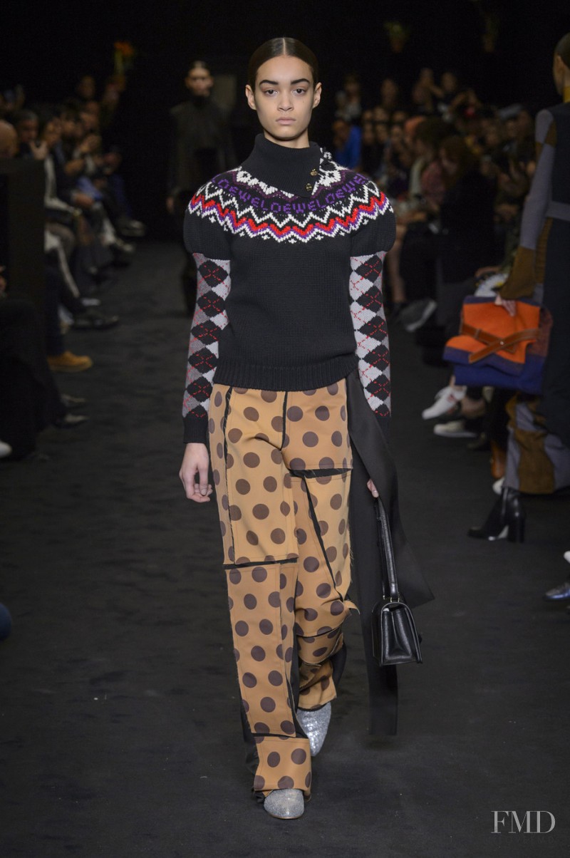Noemie Abigail featured in  the Loewe fashion show for Autumn/Winter 2017