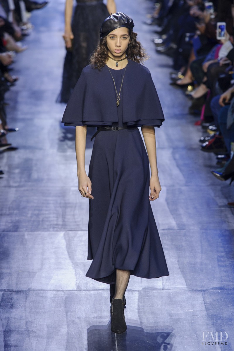 Yasmin Wijnaldum featured in  the Christian Dior fashion show for Autumn/Winter 2017