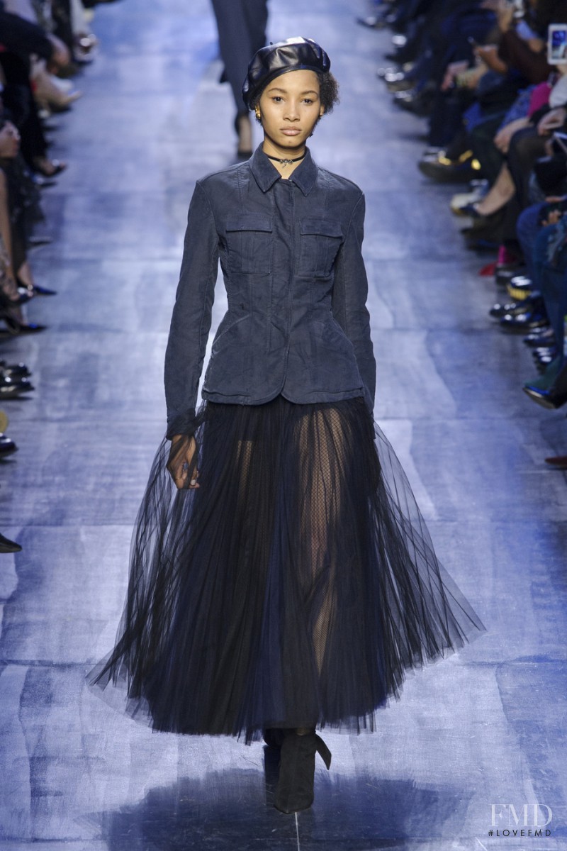 Lineisy Montero featured in  the Christian Dior fashion show for Autumn/Winter 2017