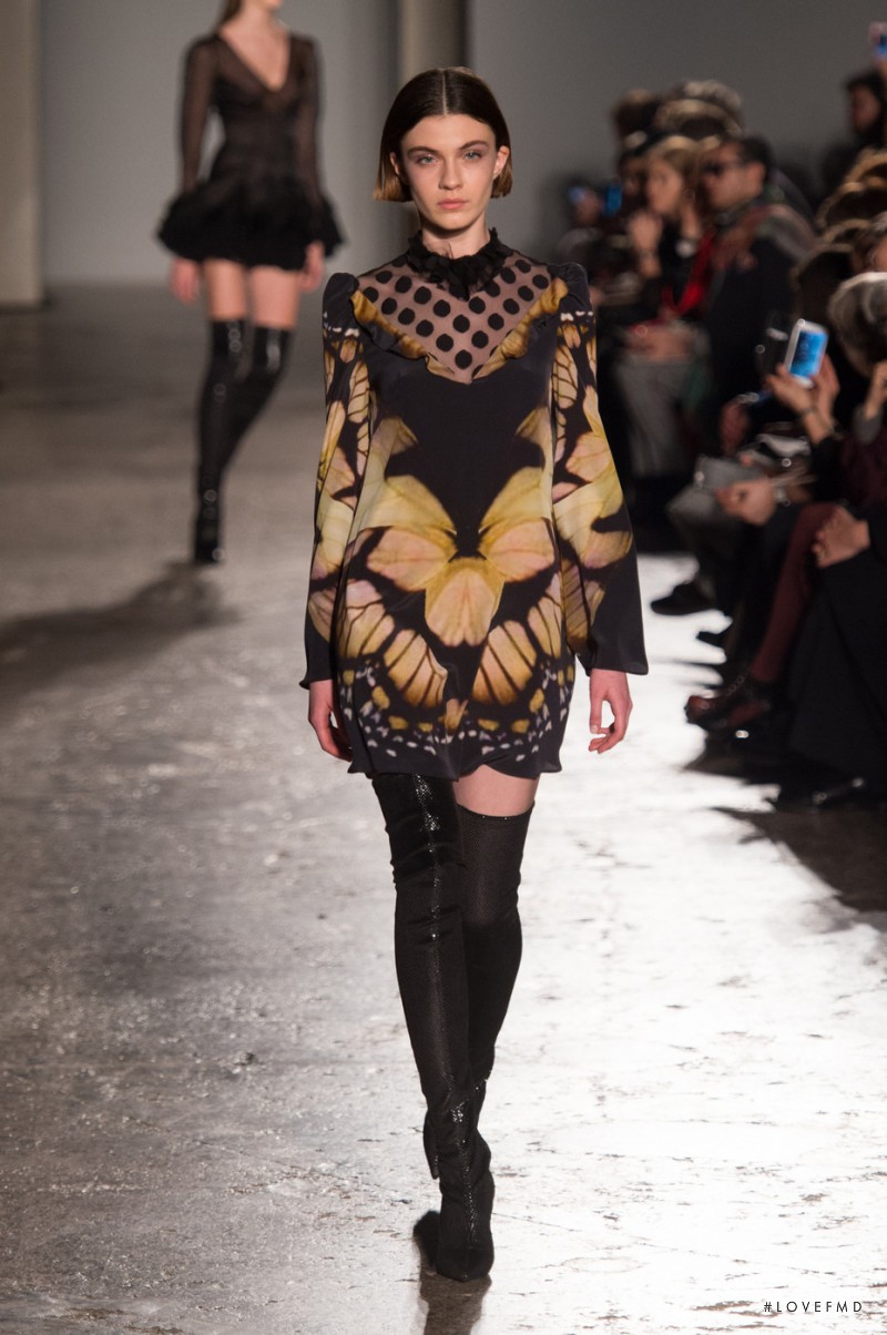 Milena Litvinovskaya featured in  the Francesco Scognamiglio fashion show for Autumn/Winter 2017