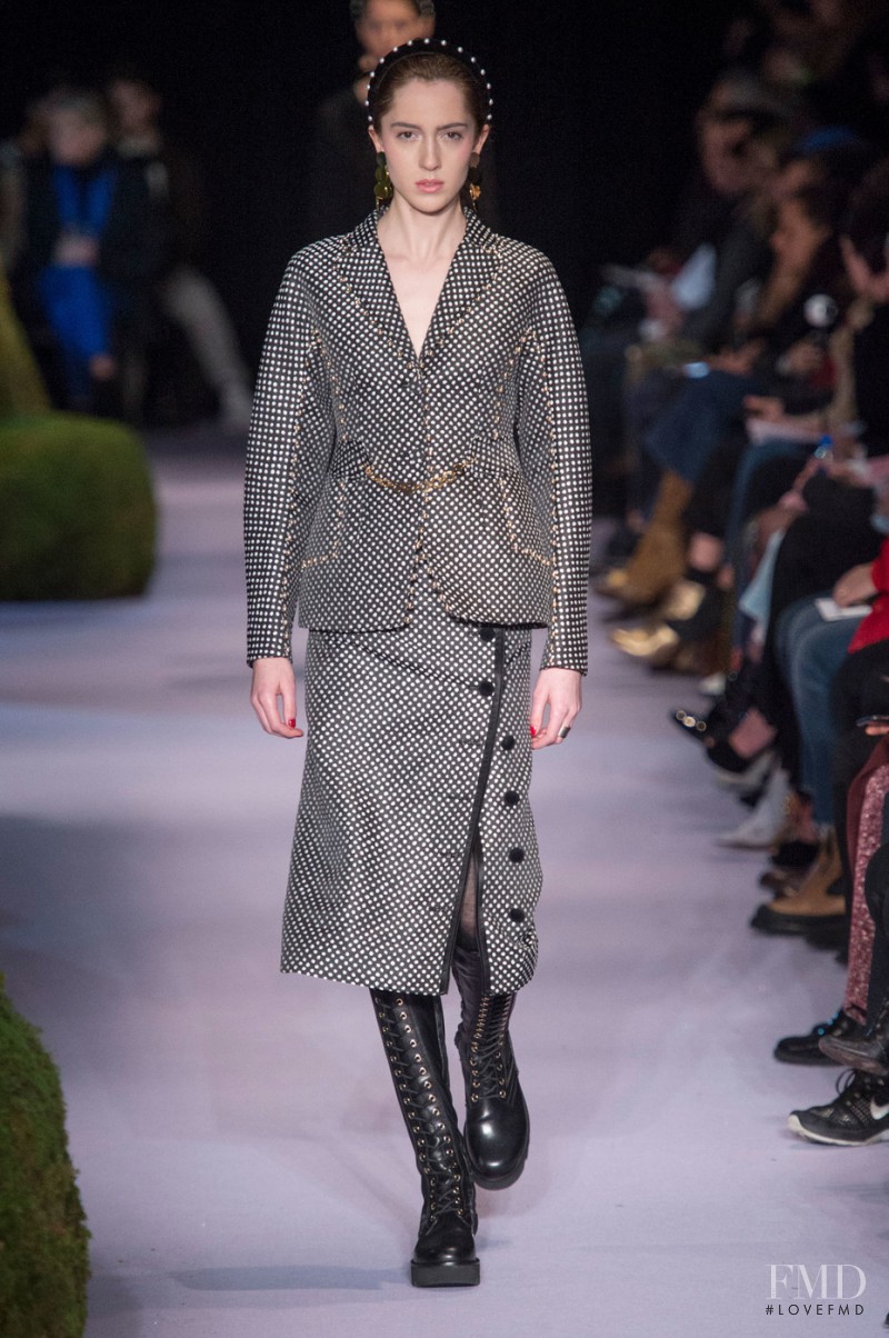 Teddy Quinlivan featured in  the Altuzarra fashion show for Autumn/Winter 2017