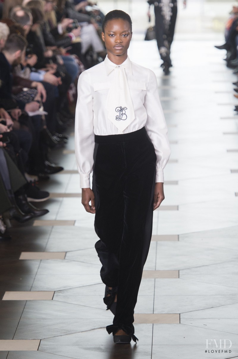 Mayowa Nicholas featured in  the Tory Burch fashion show for Autumn/Winter 2017