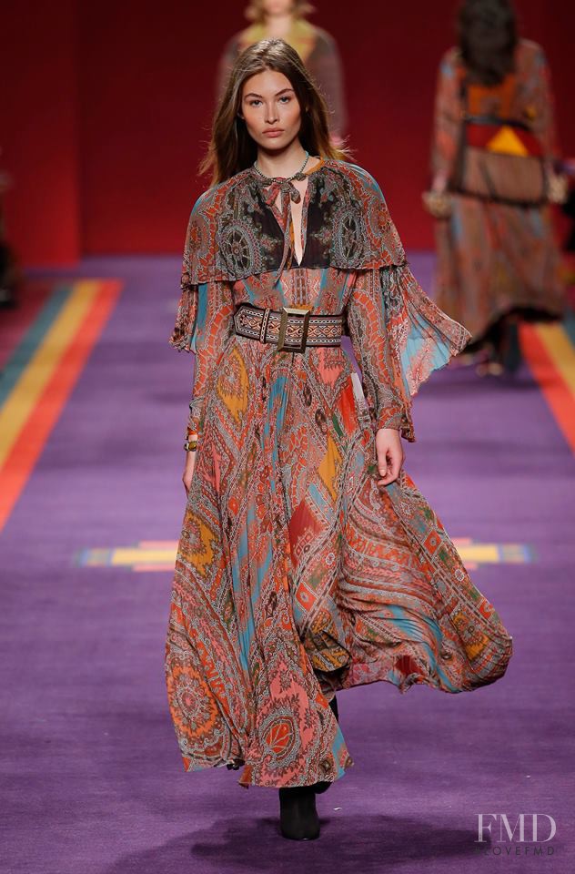 Grace Elizabeth featured in  the Etro fashion show for Autumn/Winter 2017