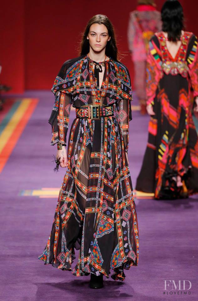 Vittoria Ceretti featured in  the Etro fashion show for Autumn/Winter 2017