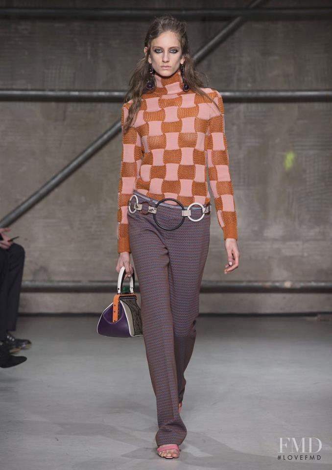 Sarah Berger featured in  the Marni fashion show for Autumn/Winter 2017