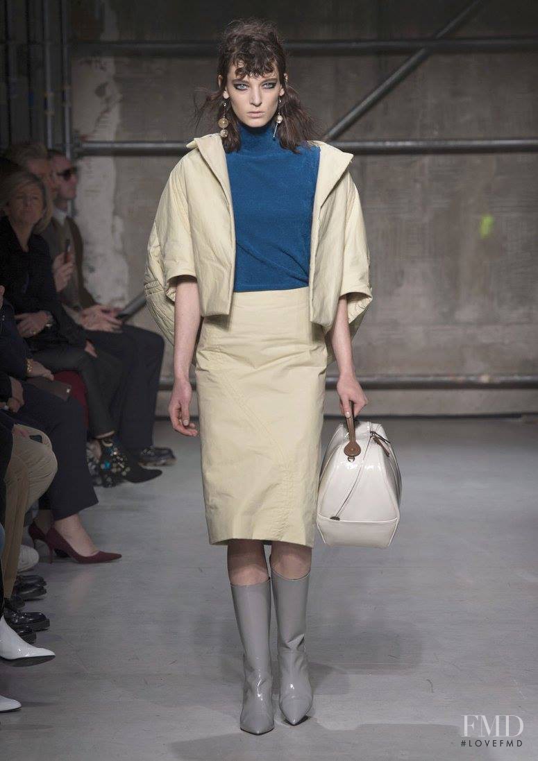 Ansley Gulielmi featured in  the Marni fashion show for Autumn/Winter 2017