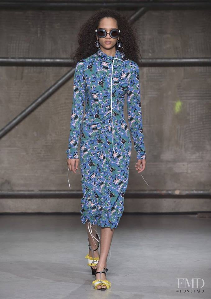 Selena Forrest featured in  the Marni fashion show for Autumn/Winter 2017