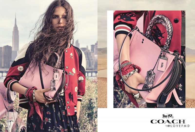 Hayett McCarthy featured in  the Coach advertisement for Spring/Summer 2017