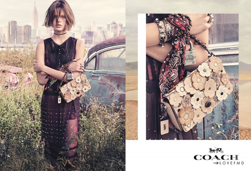 Cara Taylor featured in  the Coach advertisement for Spring/Summer 2017