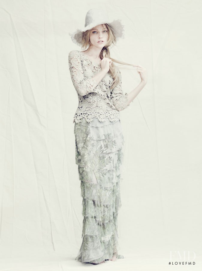 Sasha Pivovarova featured in  the Alberta Ferretti advertisement for Spring/Summer 2011