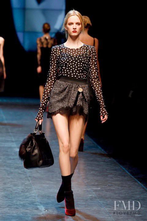Daria Strokous featured in  the Dolce & Gabbana fashion show for Autumn/Winter 2010