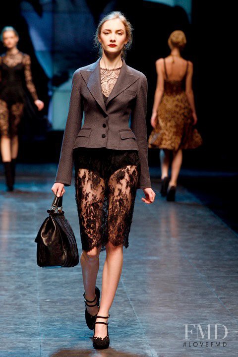 Hannah Rundlof featured in  the Dolce & Gabbana fashion show for Autumn/Winter 2010