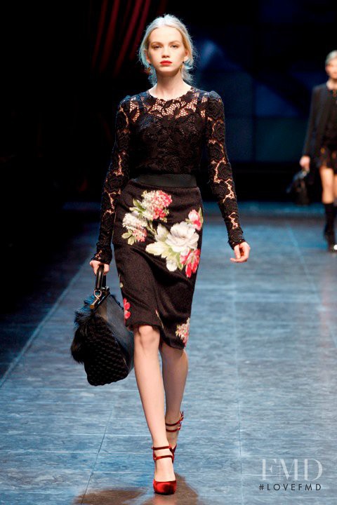 Diana Farkhullina featured in  the Dolce & Gabbana fashion show for Autumn/Winter 2010