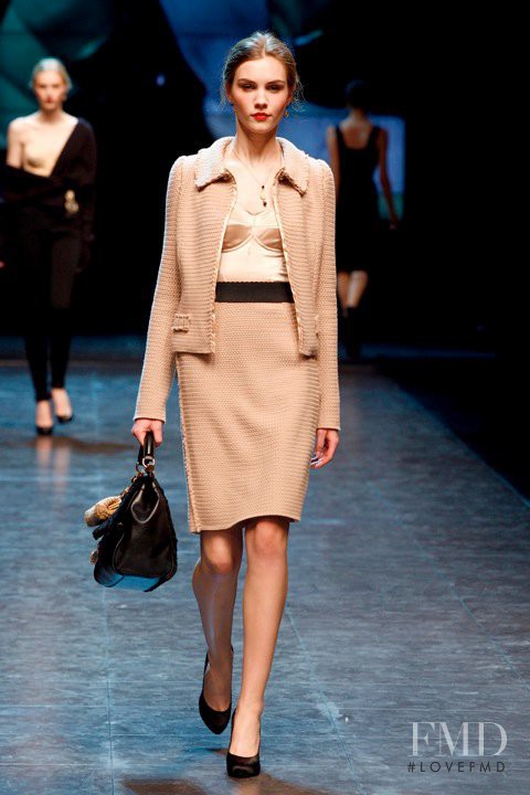Julija Steponaviciute featured in  the Dolce & Gabbana fashion show for Autumn/Winter 2010