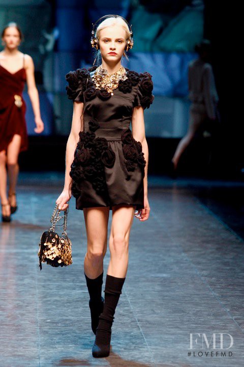 Ginta Lapina featured in  the Dolce & Gabbana fashion show for Autumn/Winter 2010