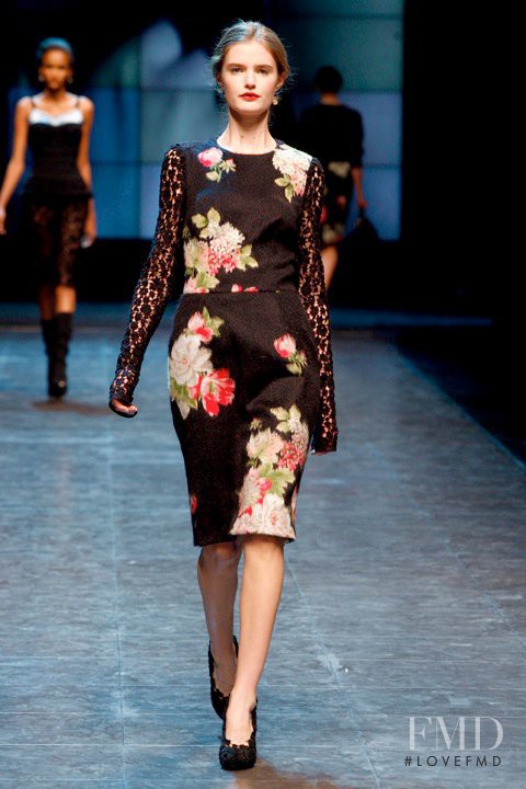 Katie Fogarty featured in  the Dolce & Gabbana fashion show for Autumn/Winter 2010
