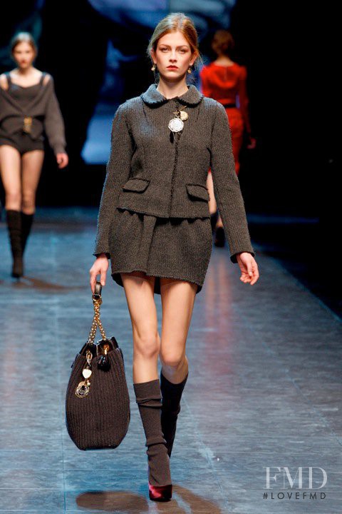 Marlena Szoka featured in  the Dolce & Gabbana fashion show for Autumn/Winter 2010
