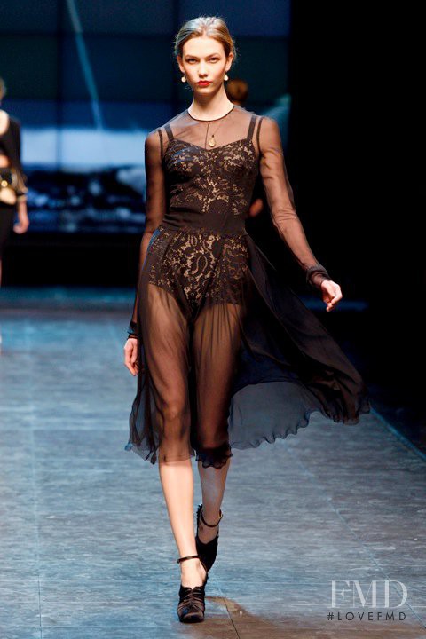 Karlie Kloss featured in  the Dolce & Gabbana fashion show for Autumn/Winter 2010