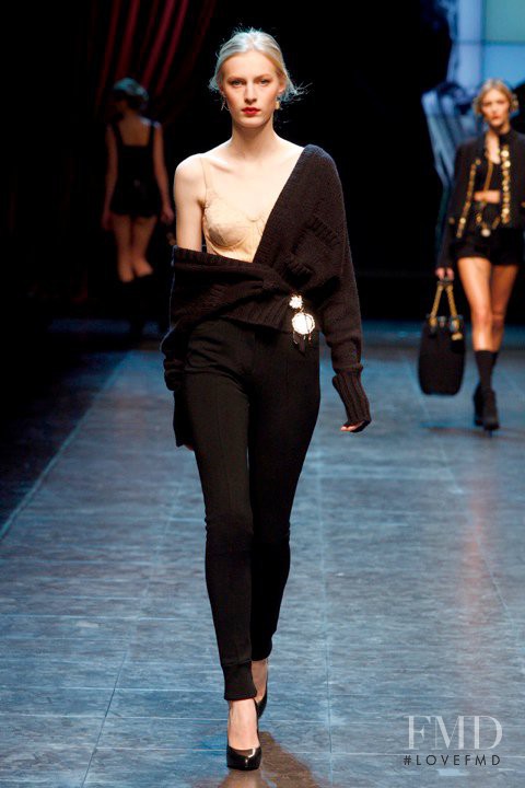 Julia Nobis featured in  the Dolce & Gabbana fashion show for Autumn/Winter 2010