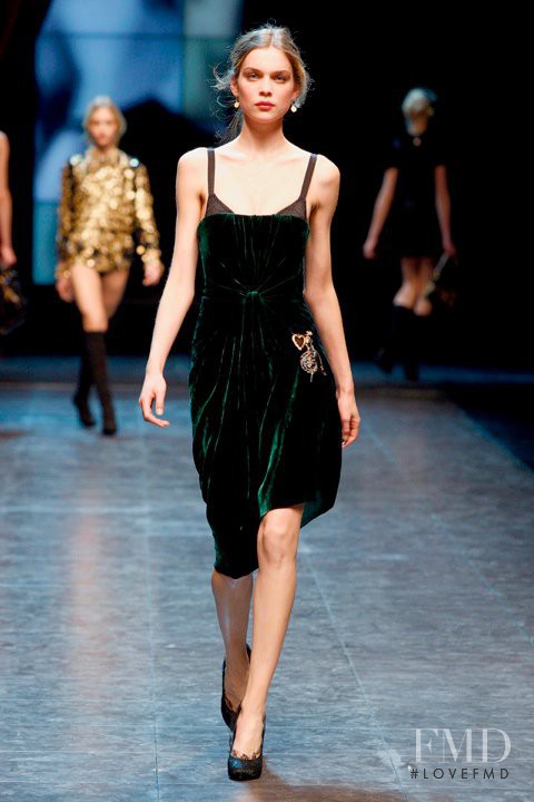Kim Noorda featured in  the Dolce & Gabbana fashion show for Autumn/Winter 2010