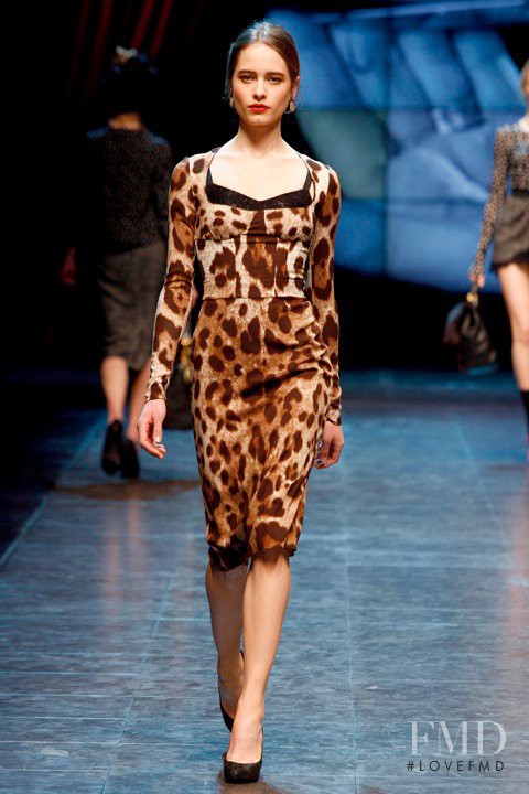Vanessa Hegelmaier featured in  the Dolce & Gabbana fashion show for Autumn/Winter 2010