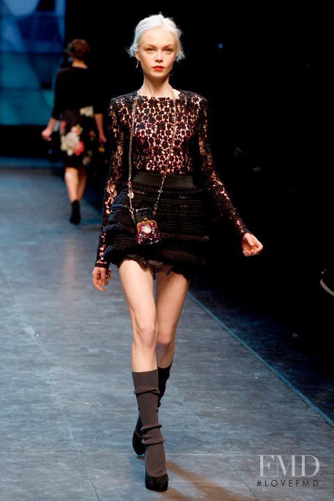 Siri Tollerod featured in  the Dolce & Gabbana fashion show for Autumn/Winter 2010