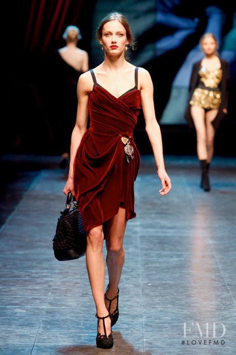 Karmen Pedaru featured in  the Dolce & Gabbana fashion show for Autumn/Winter 2010