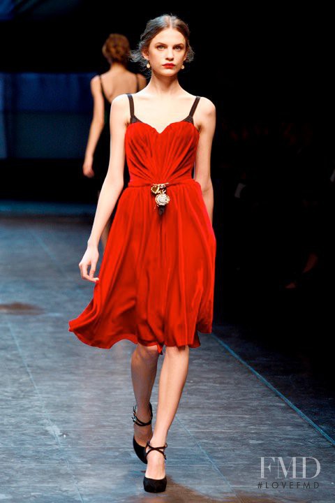Regina Feoktistova featured in  the Dolce & Gabbana fashion show for Autumn/Winter 2010