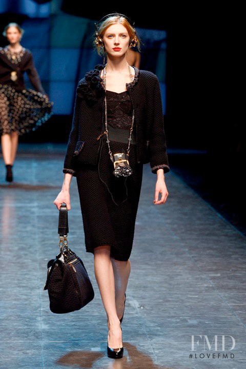 Olga Sherer featured in  the Dolce & Gabbana fashion show for Autumn/Winter 2010