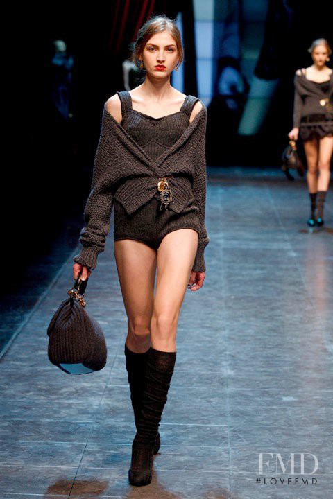 Simona Andrejic featured in  the Dolce & Gabbana fashion show for Autumn/Winter 2010