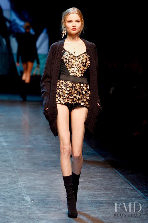 Magdalena Frackowiak featured in  the Dolce & Gabbana fashion show for Autumn/Winter 2010