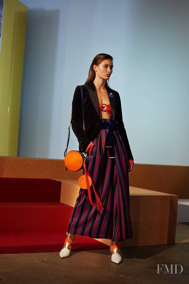 Grace Elizabeth featured in  the Diane Von Furstenberg fashion show for Autumn/Winter 2017