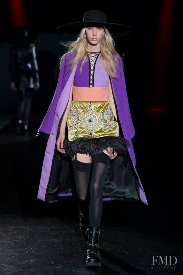 Jessie Bloemendaal featured in  the Fausto Puglisi fashion show for Autumn/Winter 2017