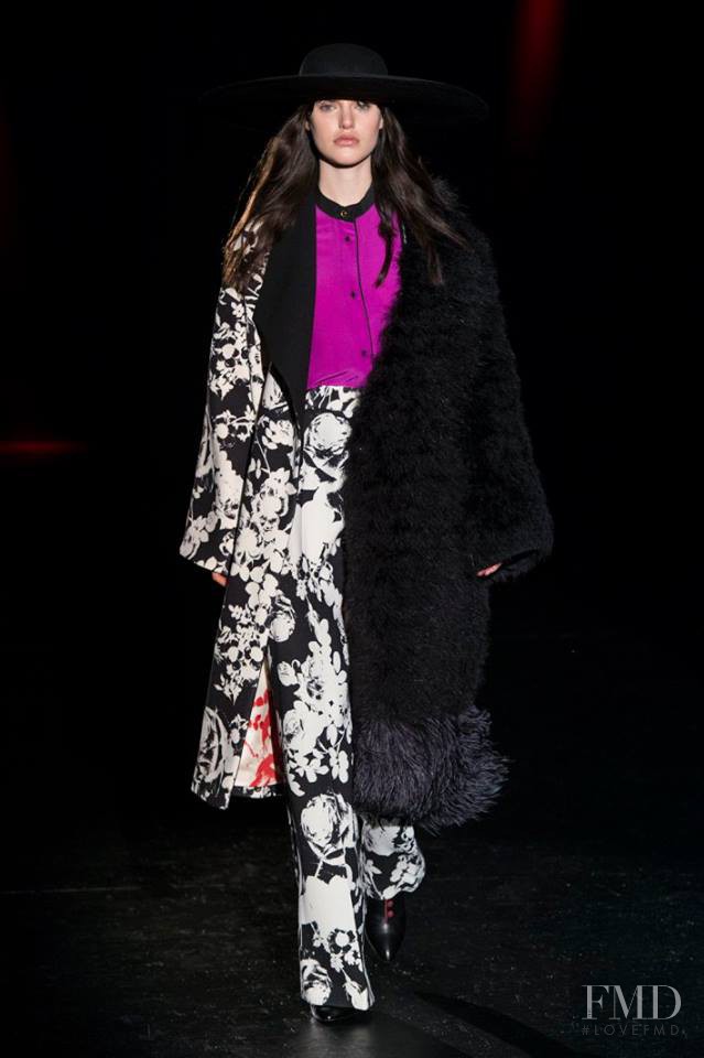 Alexandra Binaris featured in  the Fausto Puglisi fashion show for Autumn/Winter 2017