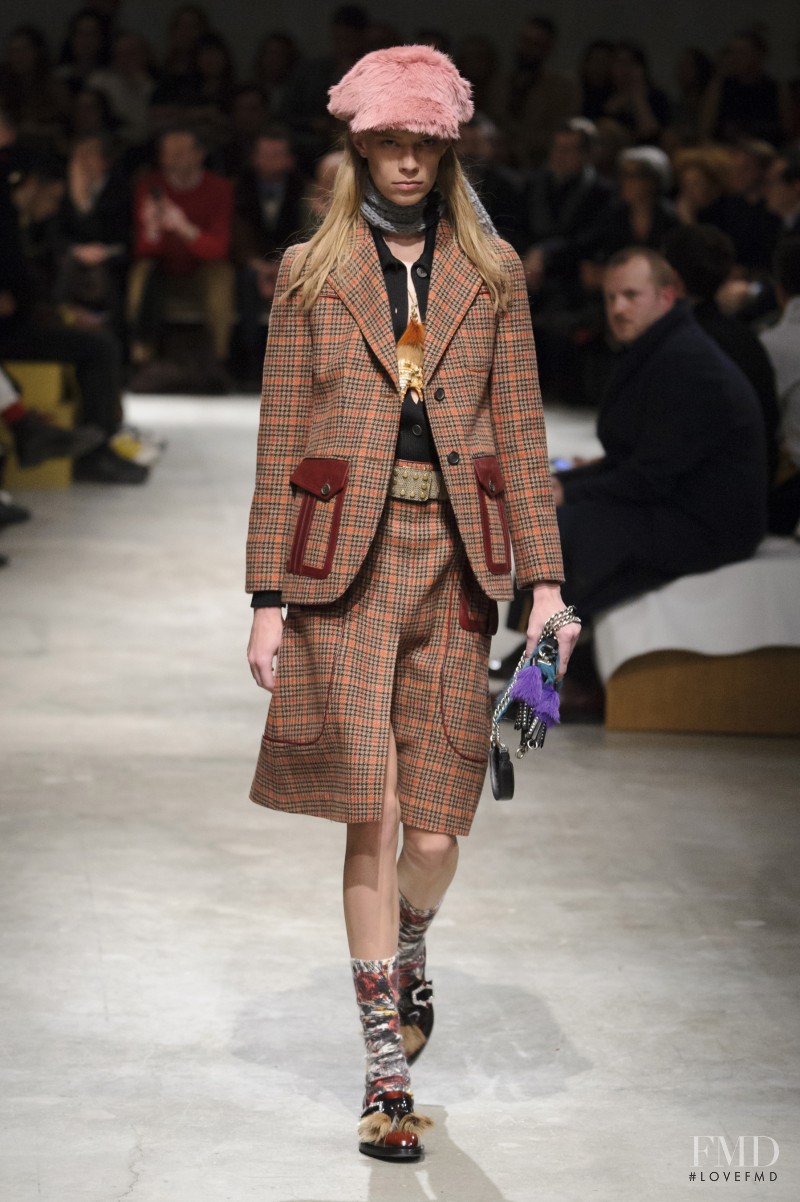 Lexi Boling featured in  the Prada fashion show for Pre-Fall 2017
