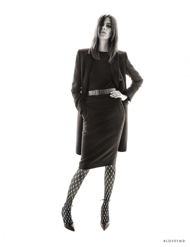 Lexi Boling featured in  the Uniqlo x Carine Roitfeld advertisement for Winter 2015