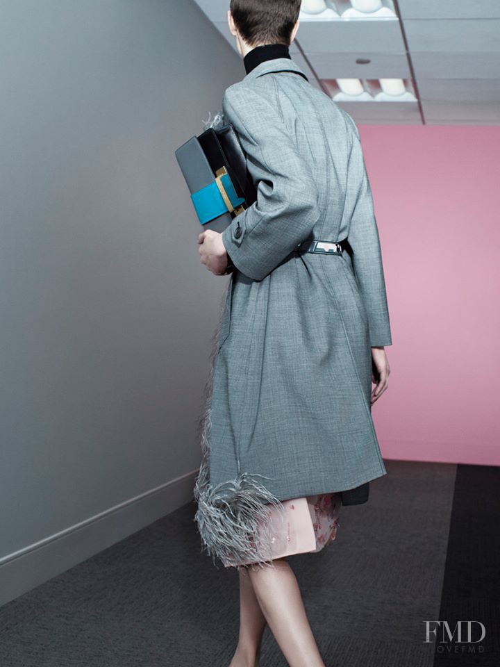 Saskia de Brauw featured in  the Prada advertisement for Spring/Summer 2017