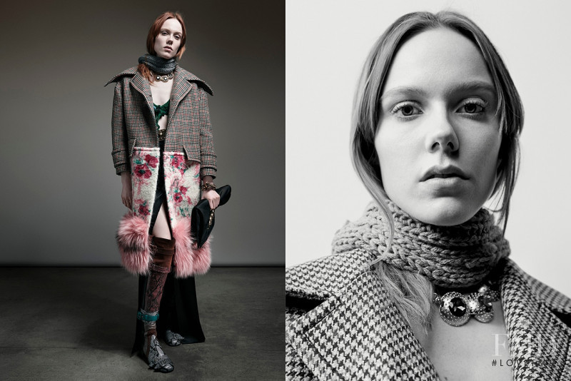 Kiki Willems featured in  the Prada Nonconformists  advertisement for Autumn/Winter 2017