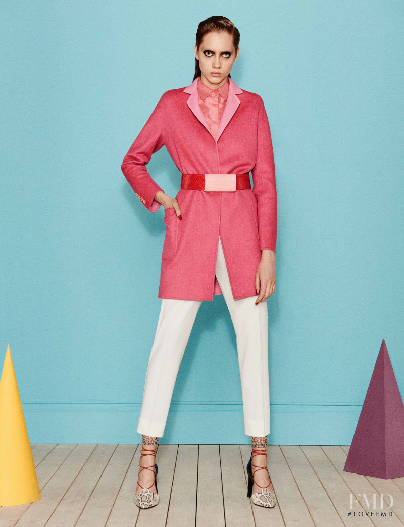 Odette Pavlova featured in  the Max Mara lookbook for Resort 2017