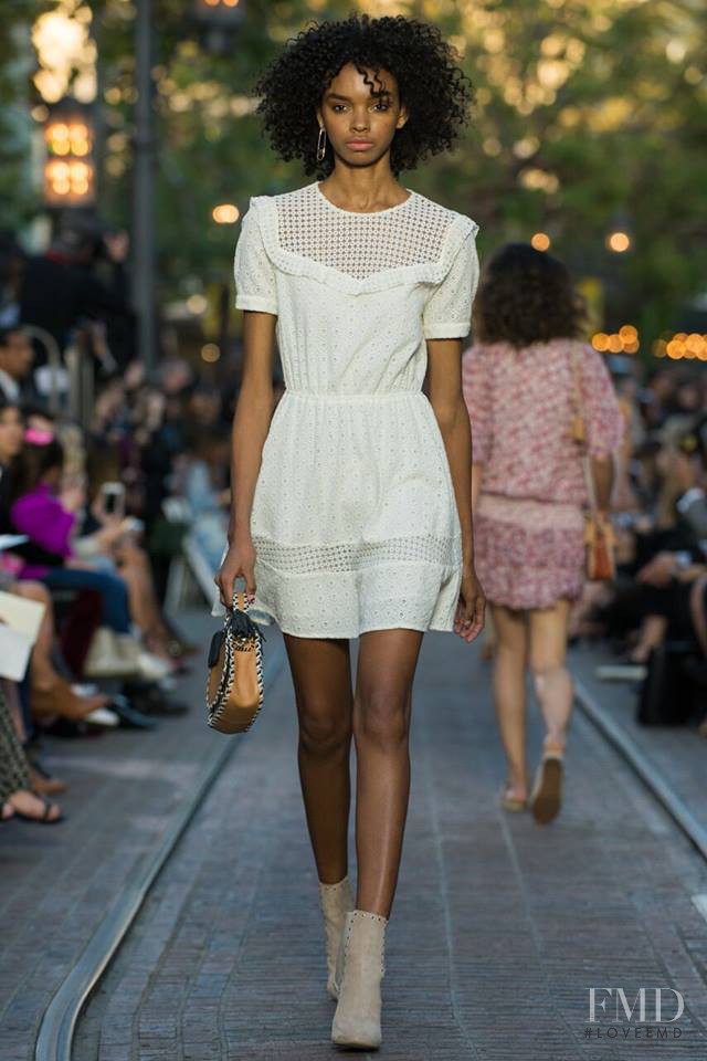 Lameka Fox featured in  the Rebecca Minkoff fashion show for Spring/Summer 2017