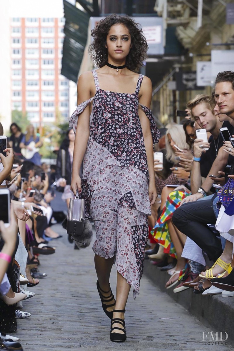 Alanna Arrington featured in  the Rebecca Minkoff fashion show for Spring/Summer 2017