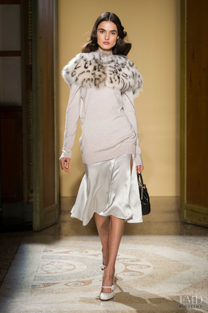 Blanca Padilla featured in  the Blumarine fashion show for Autumn/Winter 2017
