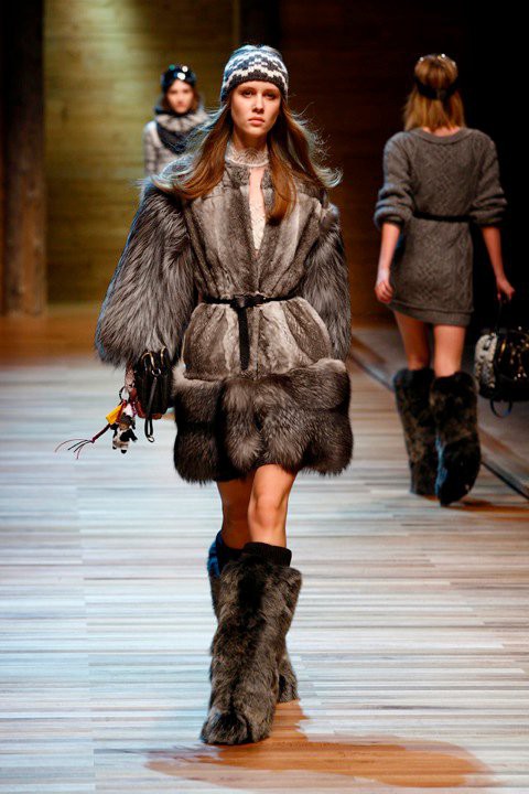 Marike Le Roux featured in  the D&G fashion show for Autumn/Winter 2010