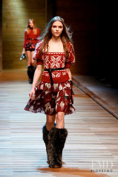Rasa Zukauskaite featured in  the D&G fashion show for Autumn/Winter 2010