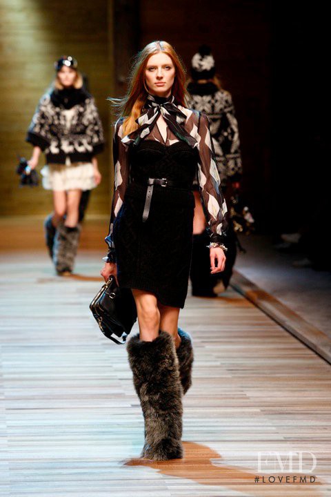 Olga Sherer featured in  the D&G fashion show for Autumn/Winter 2010
